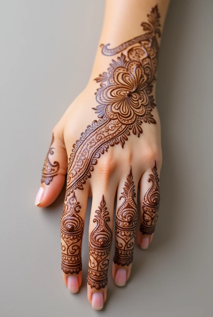 generate more Arabic mehndi design on hand