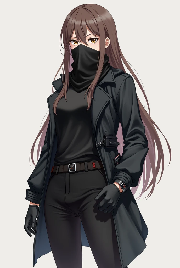 Adult, female, standing, black boots, uniform, confident, (smug:0.75), (smirk:0.7), gloves,belt, dominatrix, riding crop, military hat, grey pants, hair clip