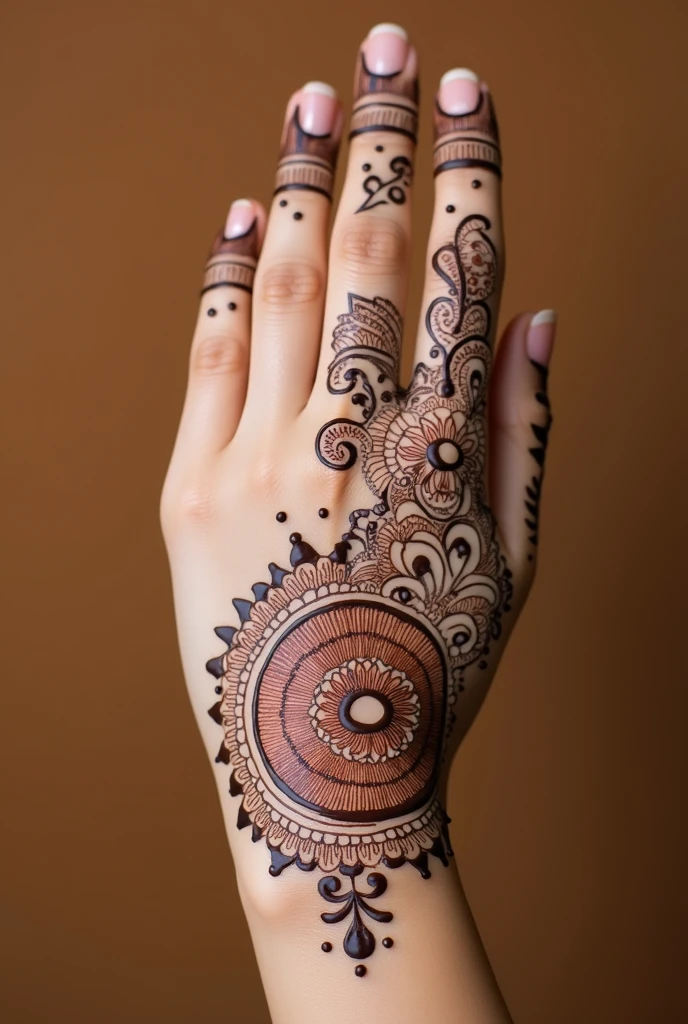 generate Rajasthani mehndi design on hand