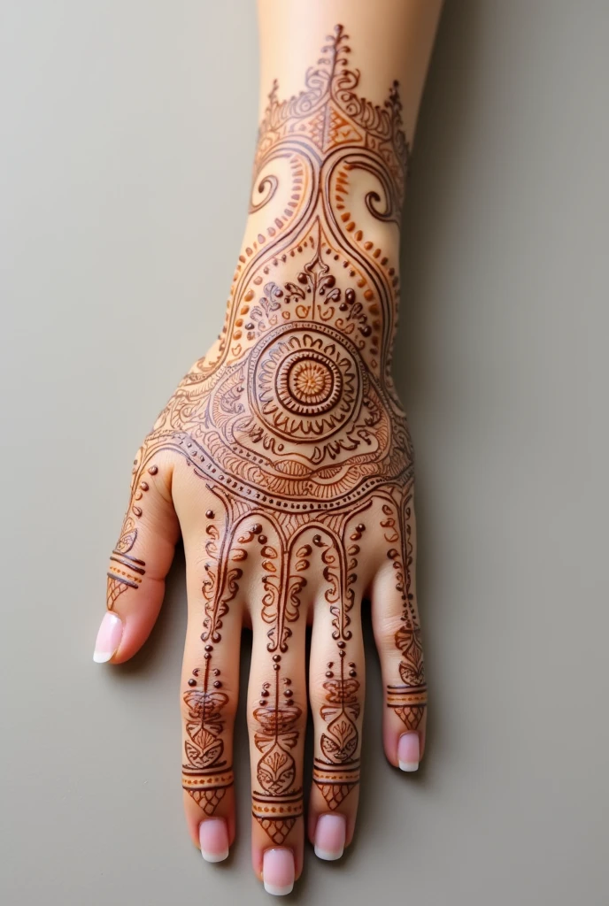 generate more Arabic mehndi design on hand