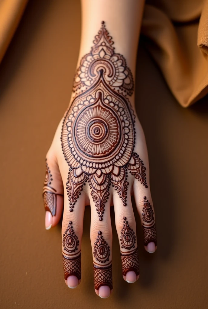 generate Rajasthani mehndi design on hand