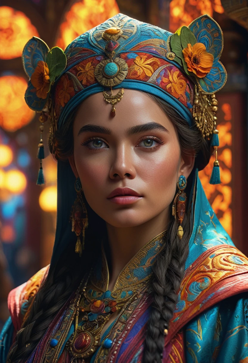 zhubajie, solo, 1 person, detailed face, detailed eyes, extremely detailed face and features,ornate robes, detailed clothing, intricate patterns, fantasy setting, glowing light, vibrant colors, digital painting, cinematic lighting, dramatic pose, atmospheric, masterpiece, (best quality, 4k, 8k, highres, masterpiece:1.2), ultra-detailed, (realistic, photorealistic, photo-realistic:1.37), cinematic, concept art, 8k, intricate details, hyper realistic