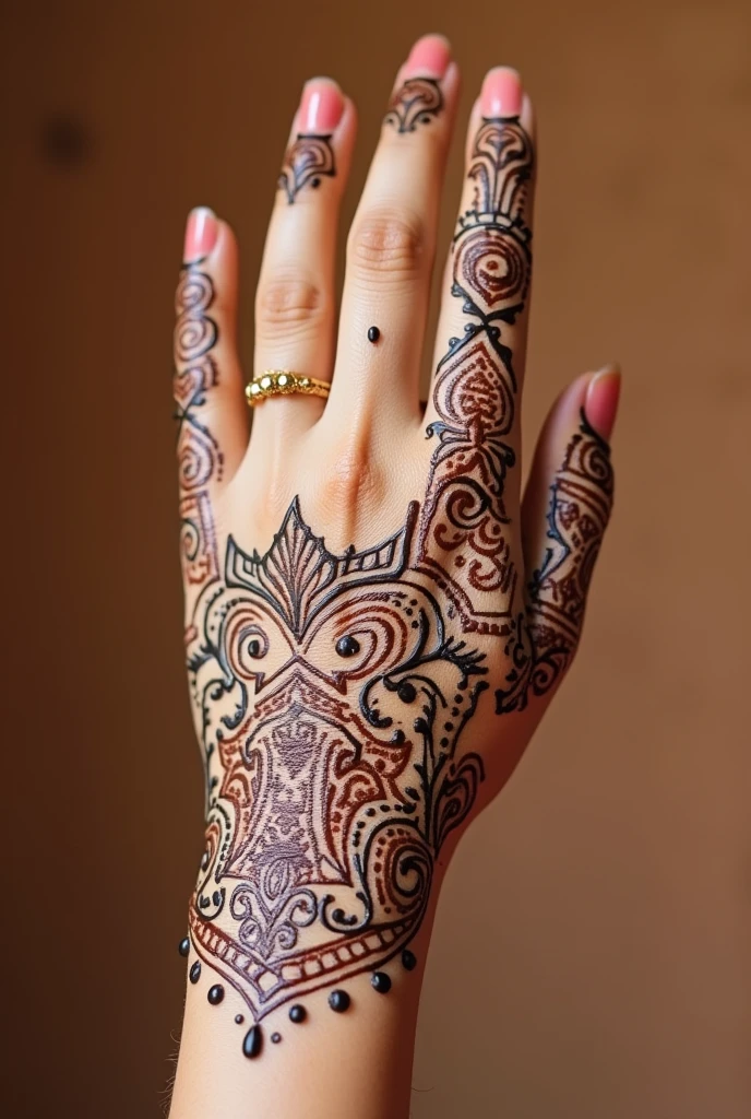 generate Rajasthani mehndi design on hand