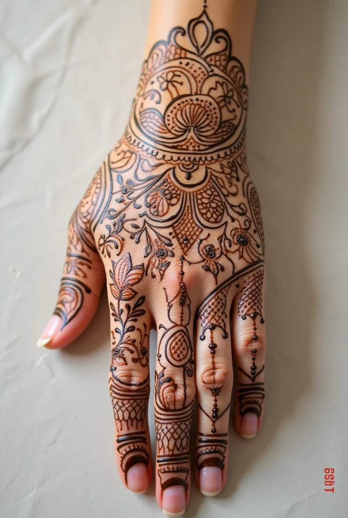 generate more Arabic mehndi design on hand