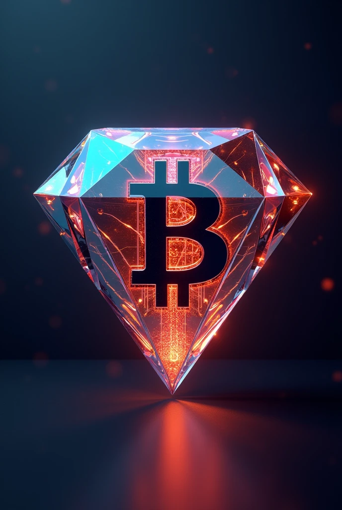Create a bitcoin logo with a write up saying( Diamondbtc for a reason )