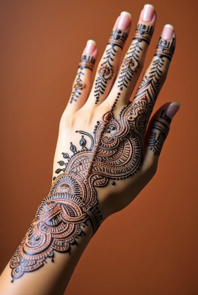 generate Rajasthani mehndi design on hand