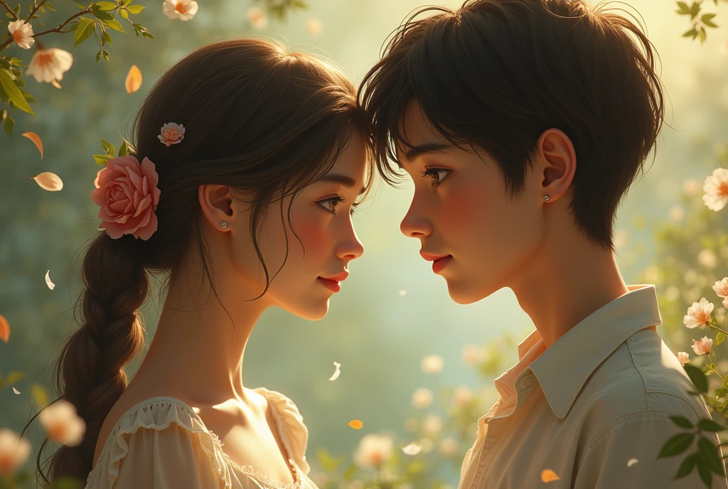 A boy thinking for a beautiful girl