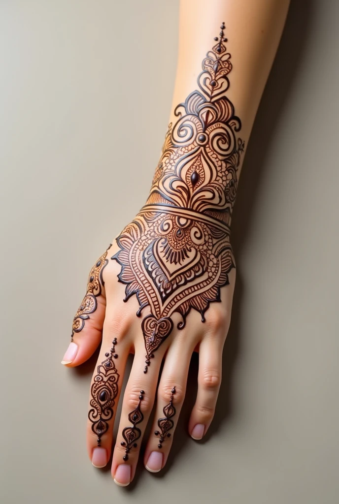 generate more Arabic mehndi design on hand