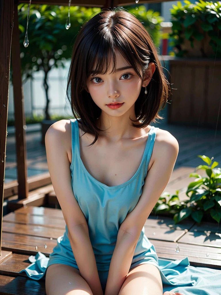 ( 16K, 8k , best quality, masterpiece, ultra high res, highly detail face:1.3), extremely cute, Japanese, (((pretty and cute young celebrity girlfriend:1.3))), Highest quality,Realistic,masterpiece,detailed,High resolution,cute ,
chest, 1 girl, penis, Testis, futanari, futanari Masturbation, alone, Nipples, erection, ((sitting in the rain)),Masturbation, No correction, , big chest, blush, , grabbing own chest, Pull up clothes, pulling up shirt, posters (object), short hair, belly button, Sweat, Sitting, jewelry, Earrings, Outdoor, Bottomless, Tank top, mole, window, Brown Hair, underwear, panties, lips apart, Very good, clavicle, Glowing Skin, lips, Open your mouth, shirt, Green Eyes, vein, Realistic,European Streets,rain, smile,