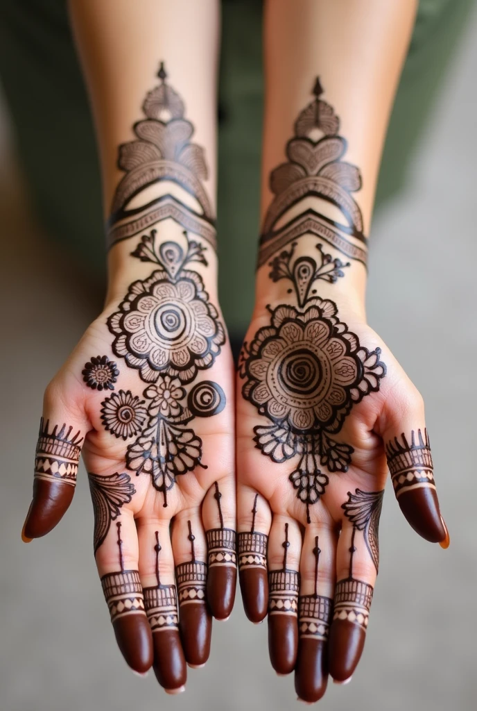 generate more Shadi Special mehndi design on hand