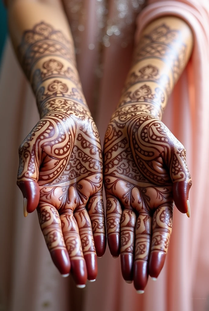 generate more Bridal mehndi design on hand