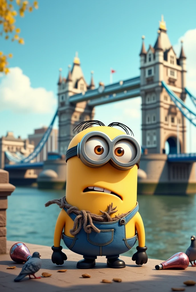 the kevin poor minion at london bridge 