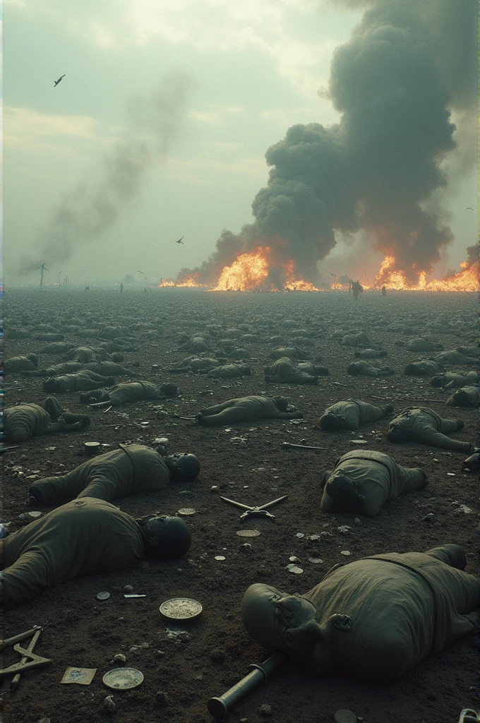 A battlefield with thousands of dead