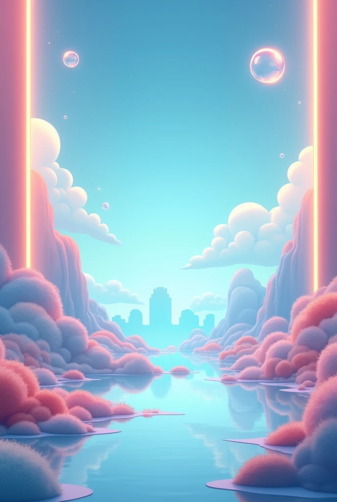 I need an interesting background for the bubble game. This game will be used in the booth of an event. The design will be very simple so that it is easy to understand. The design must have space for placing text. There must be color lights. A small amount of bubbles can be used in the design, but it is better not to.
