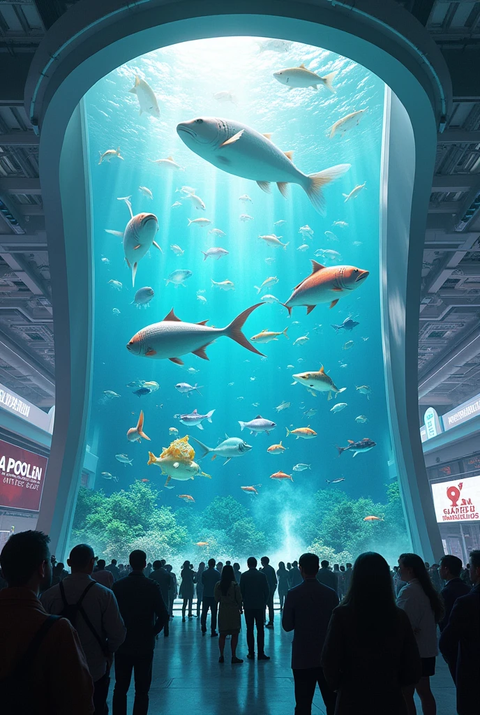 Create a image that shows BIG FISH POOL. It is an invertor and new start up festival 