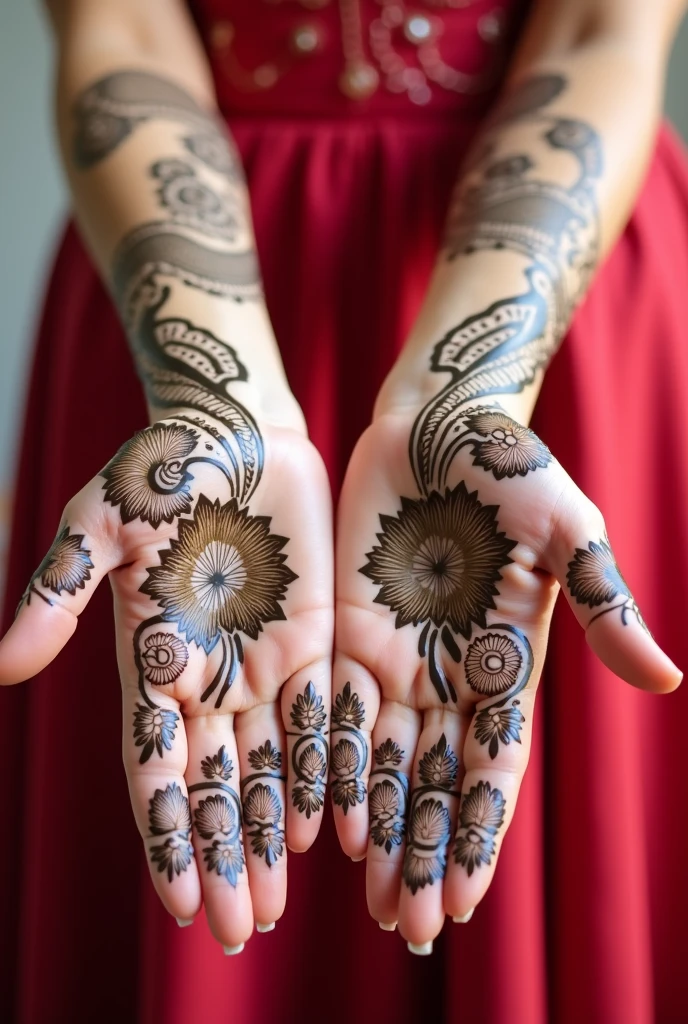 generate more Shadi Special mehndi design on hand