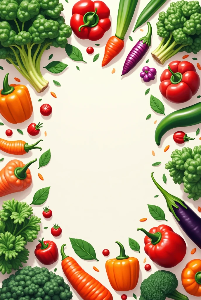 make a poster about local vegetable food along with an explanation in Indonesian with a simple design
