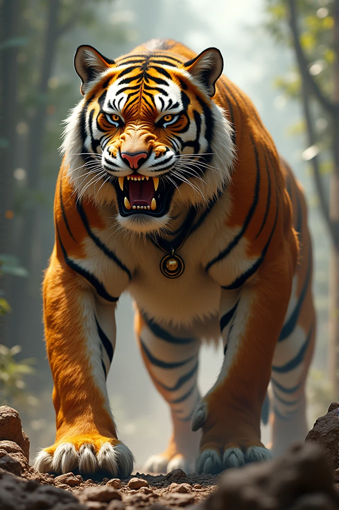 Draw a cool tiger beastman