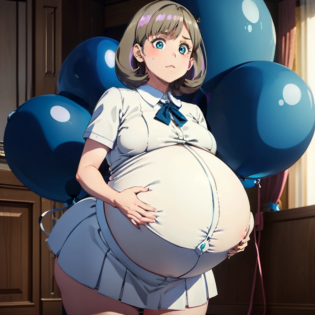 Short hair,Big Baby Bump pregnant, Big , nipple, cum, Big Blue Balloons,16 years girl, Big pregnant Belly, Big Pregnant girl, Largest Belly of Pregnant, Huge Pregnancy, school uniform ,Huge 9 months Pregnancy Belly,huge belly expansion, huge belly girl, blue eyes,big boobs, white long gloves