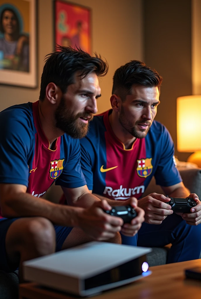 Lionel Messi and Cristiano Ronaldo are playing PS5