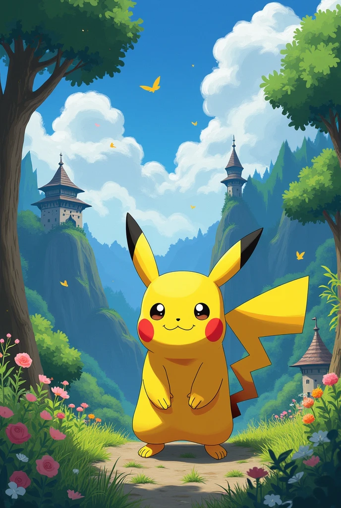 Pikachu Ghibli Front Spirited Away