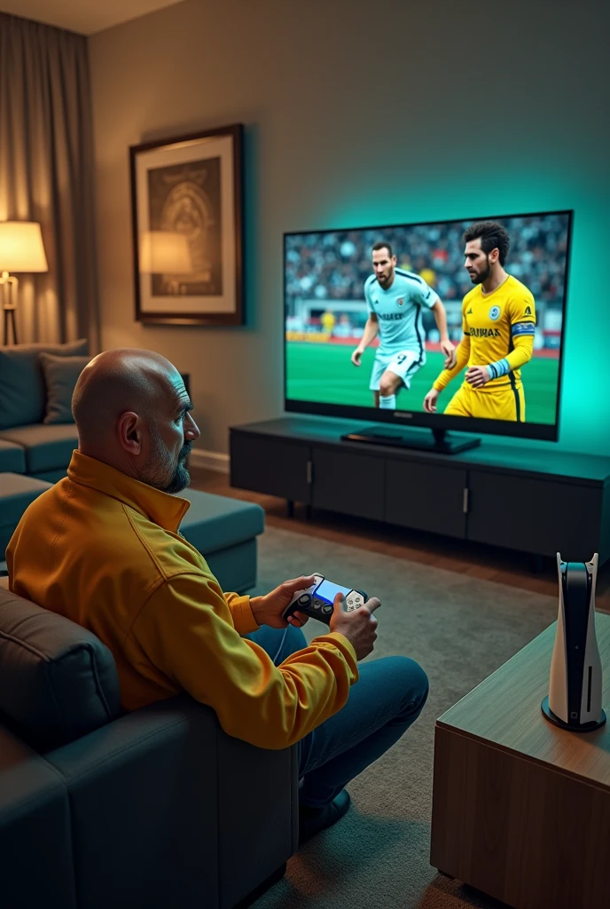 Walter white and lionel messi are playing ps5.