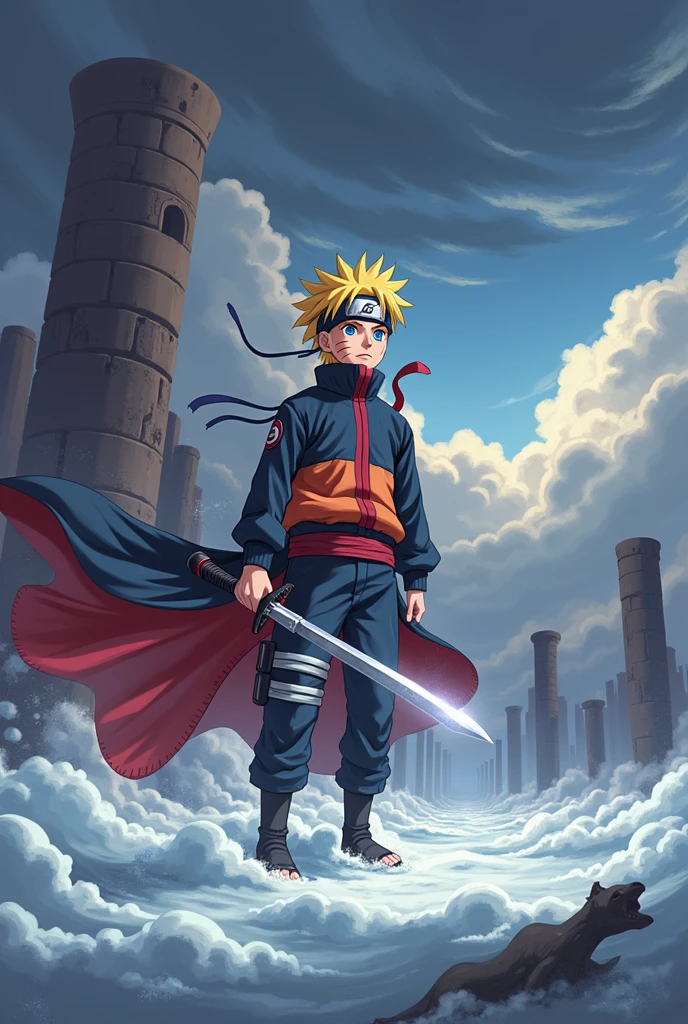 naruto uzumaki with blade of the ruined king