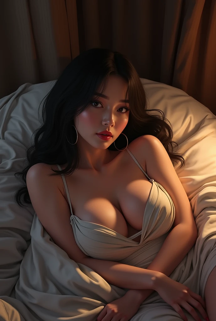 Milf bedroom messy boobs asian
