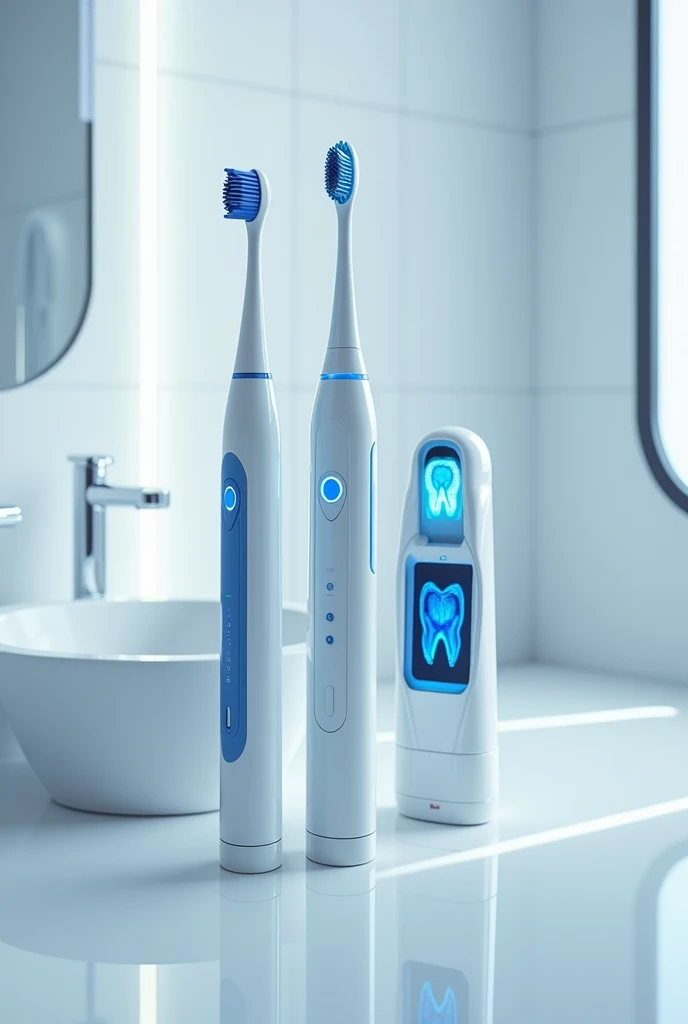 electric toothbrush and device that detects oral dirt and cavities