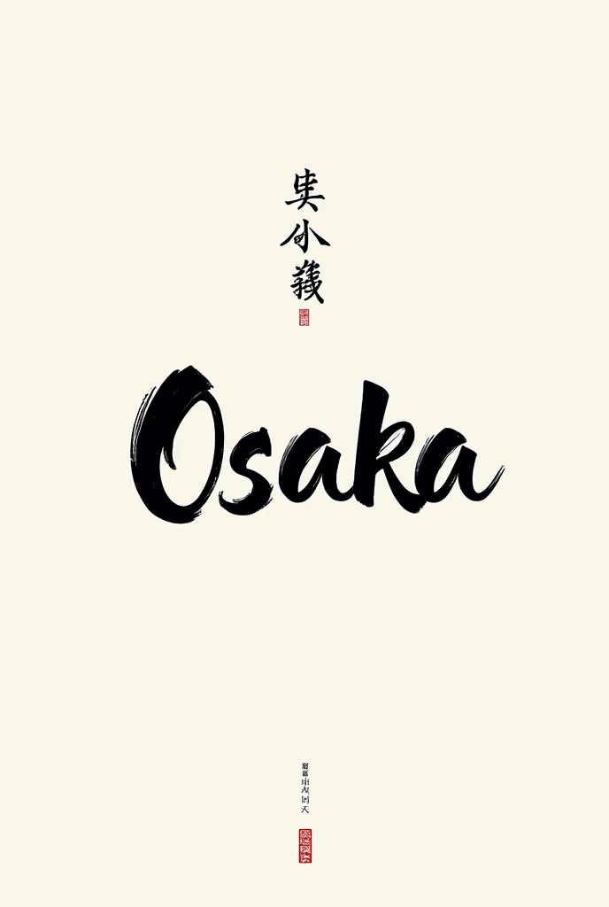 the text "Osaka" written in a way that resembles Japanese writing without being written in Japanese