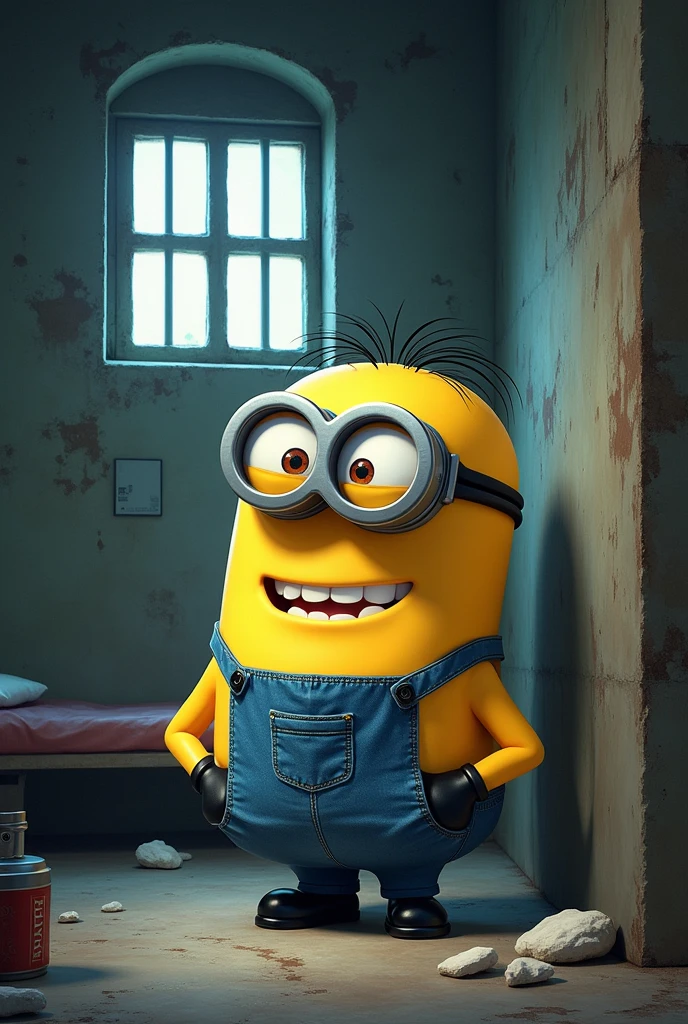 The kevin minion stayng at prison for s