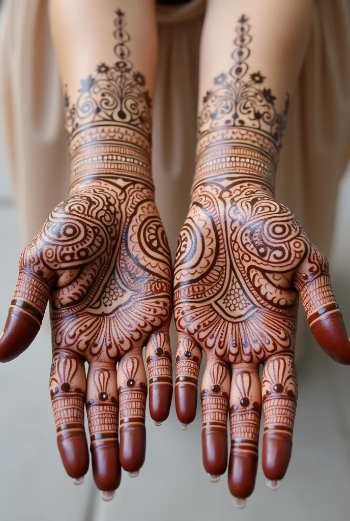 generate more Bridal mehndi design on hand