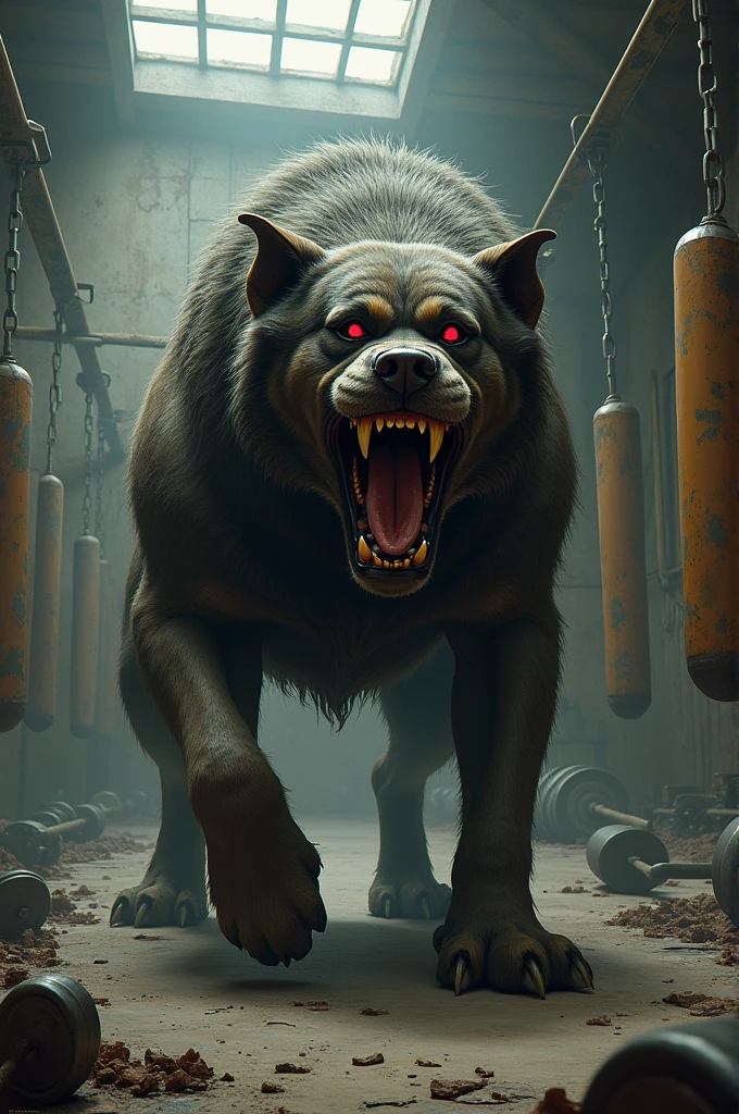 Very dangerous Gym dog