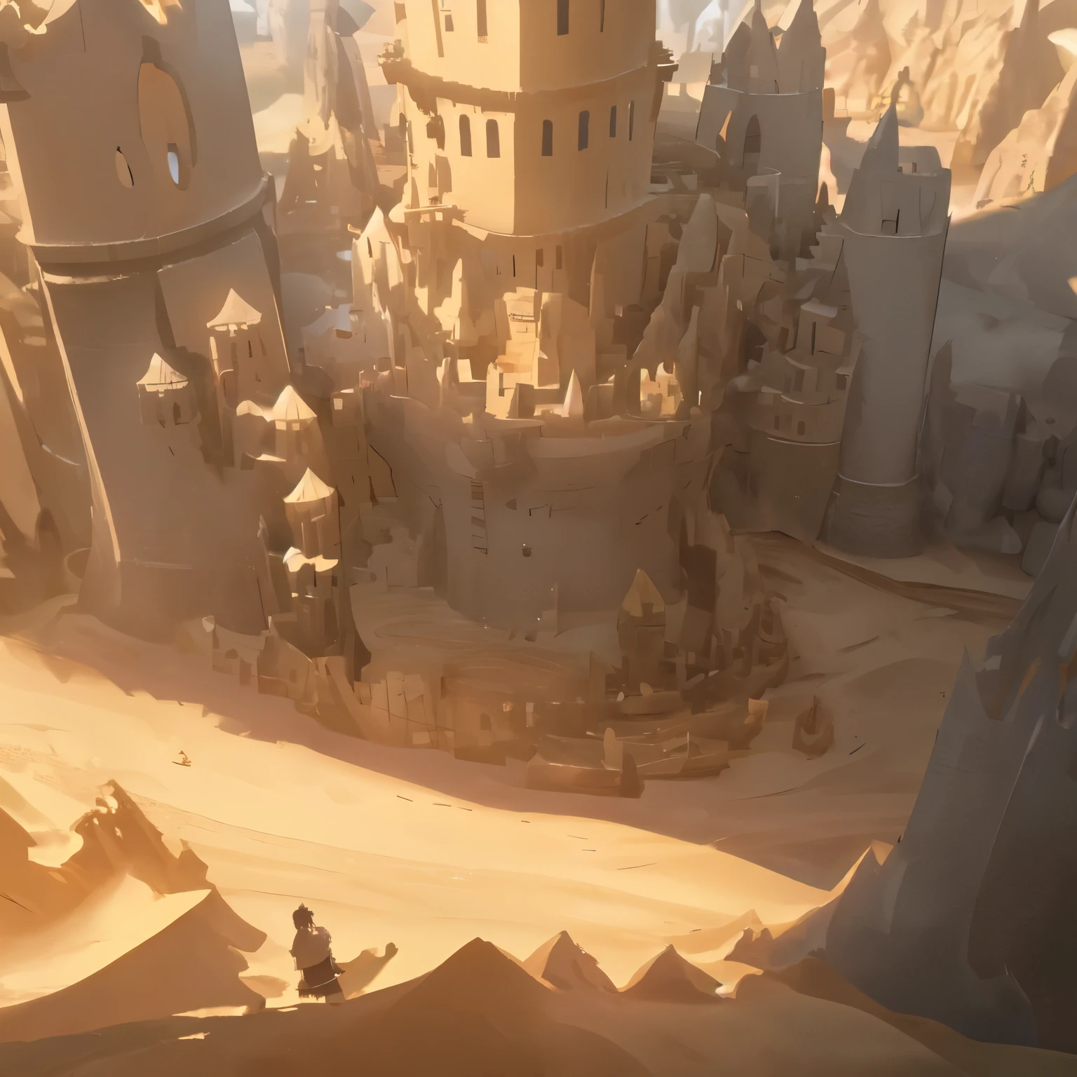 (Highly detailed CG Unity 8k wallpaper), The most beautiful works of art in the world, King of the Sandbox、Background only、Sand castles