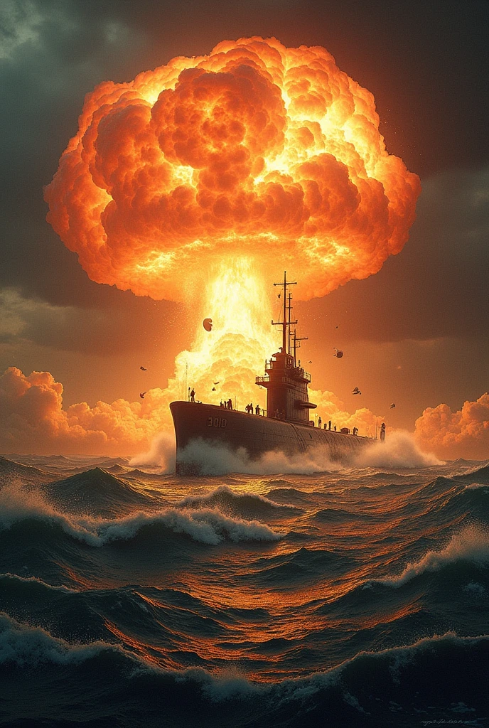 Submarine explodes, hit by massive nuclear strike