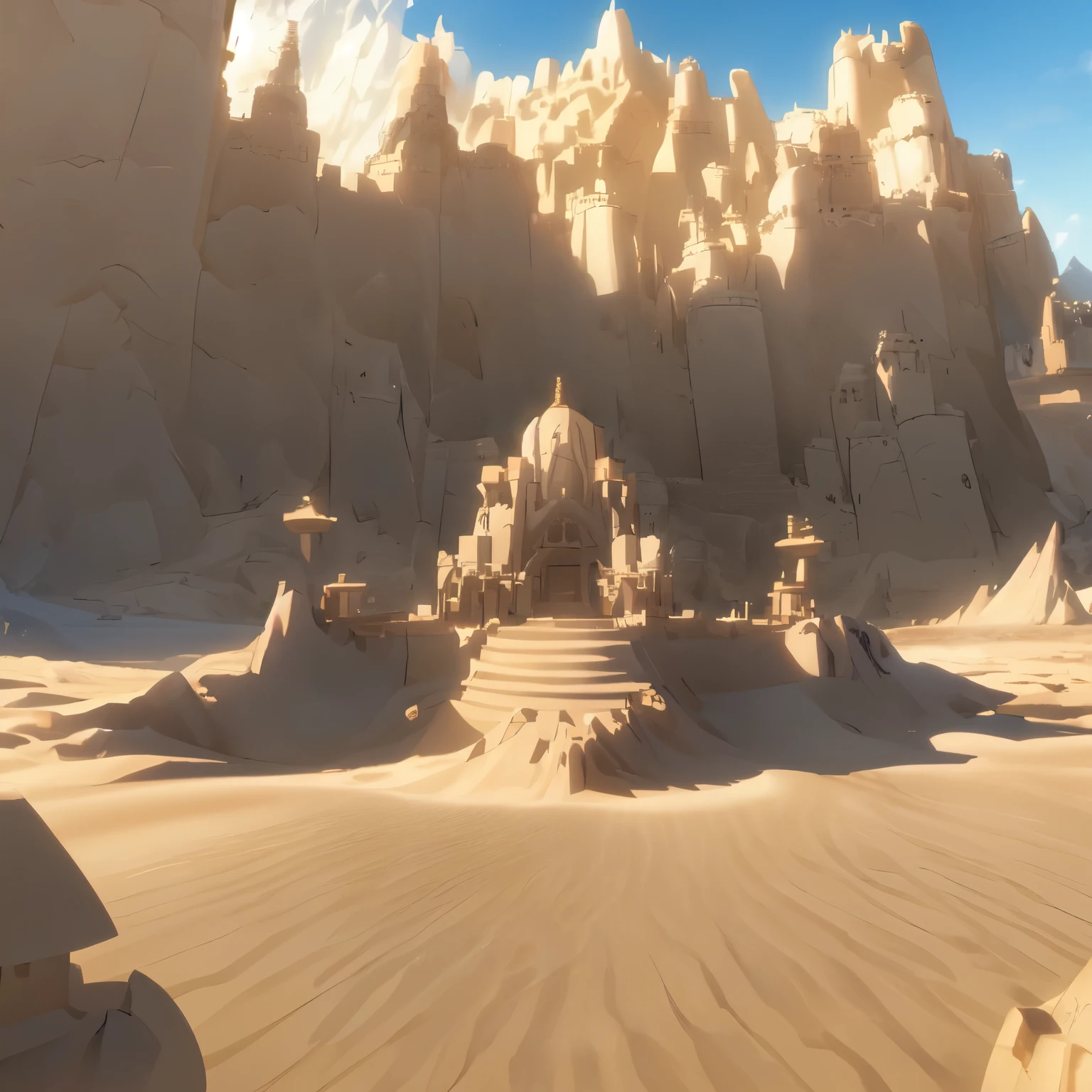 (Highly detailed CG Unity 8k wallpaper), The most beautiful works of art in the world, King of the Sandbox、Background only、Sand castles