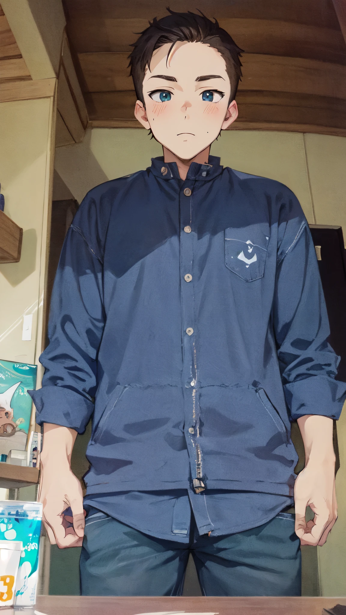 Anime boy cool cute skin white shark face