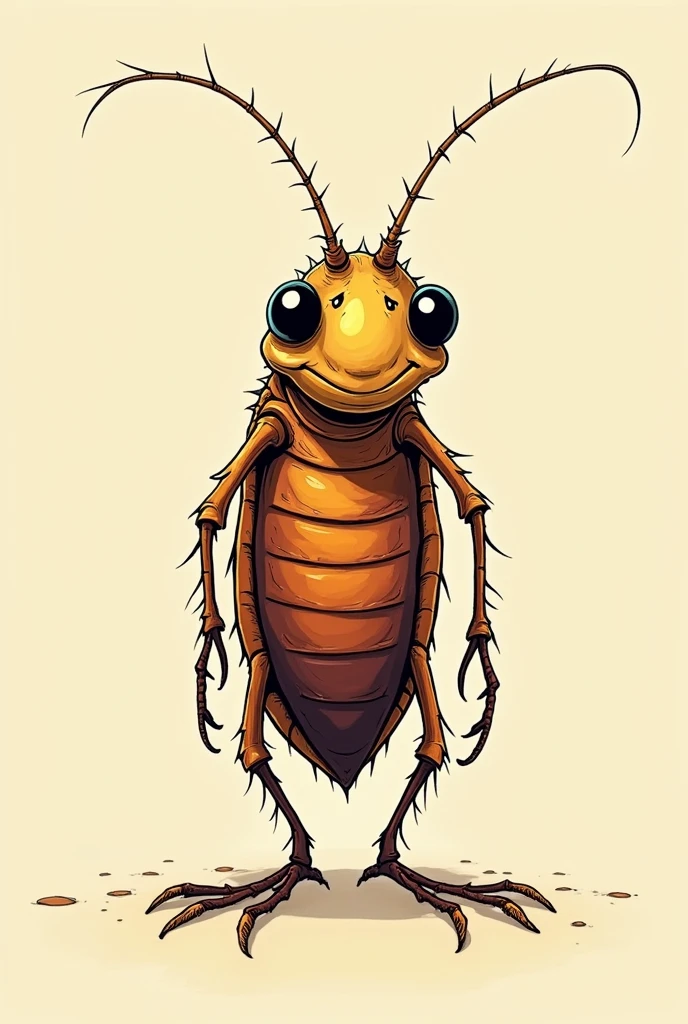 cockroach standing on 2 legs in comic style