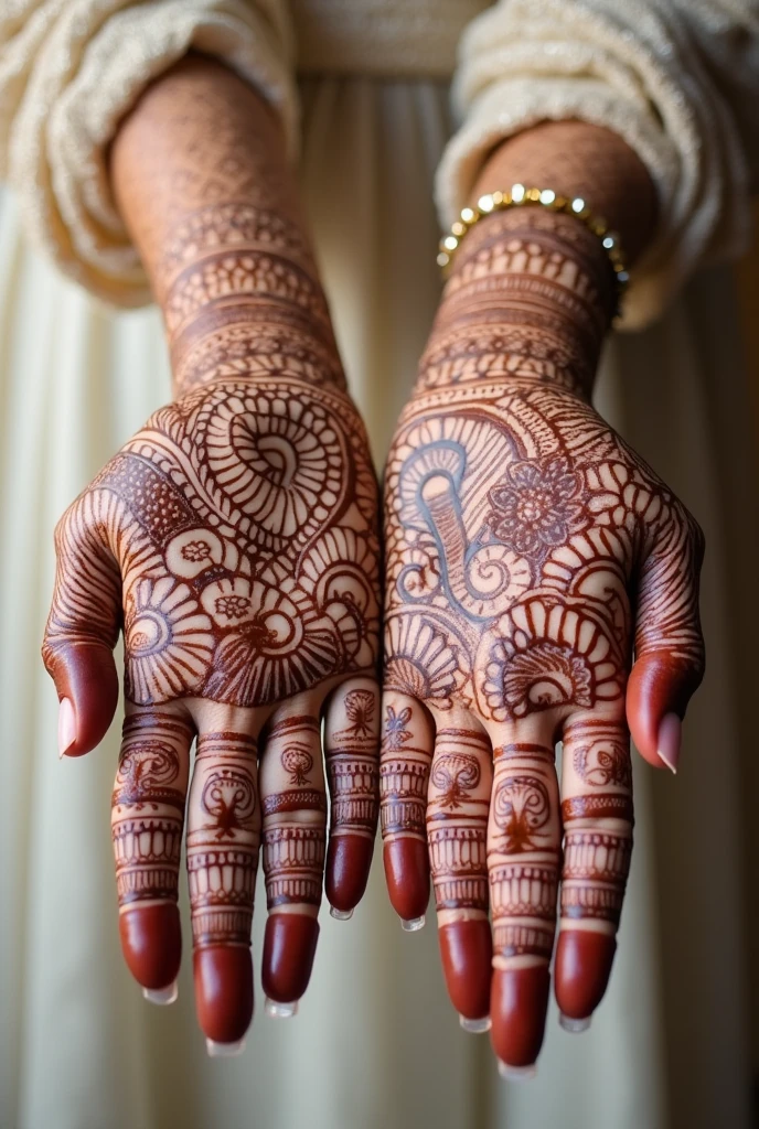 generate more Bridal mehndi design on hand