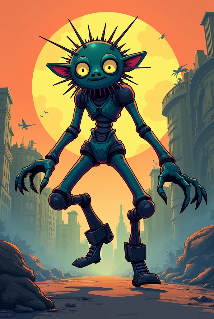 Shabe in Comic Style with 3 pairs of legs 