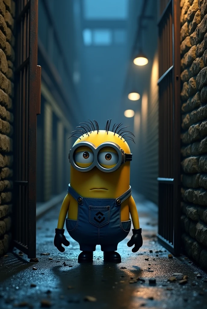 the kevin serious minion going out of prison at night