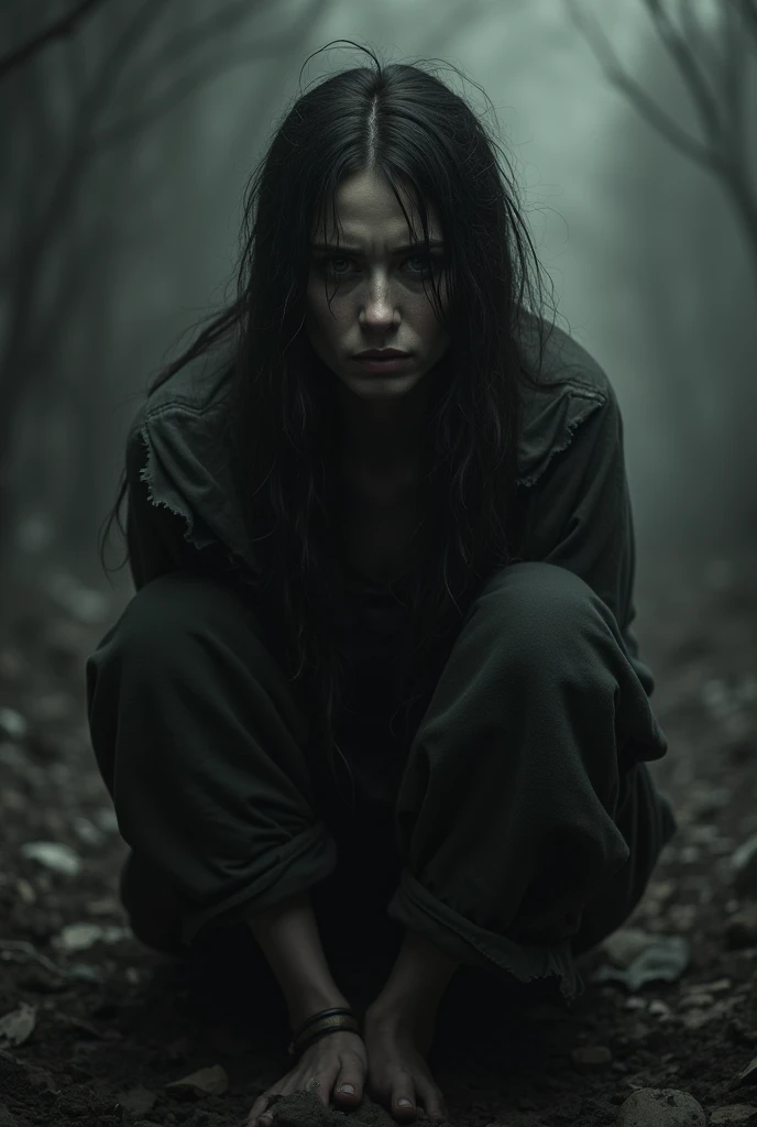 Pathetic woman, black theme
