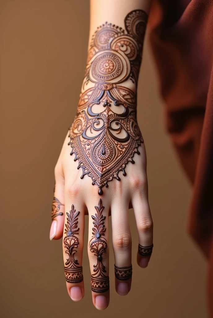 generate Rajasthani mehndi design on hand