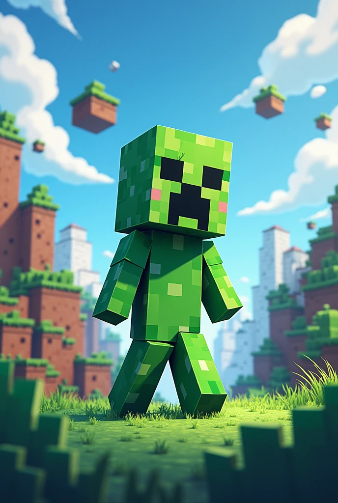 Generate a Minecraft logo in anime
