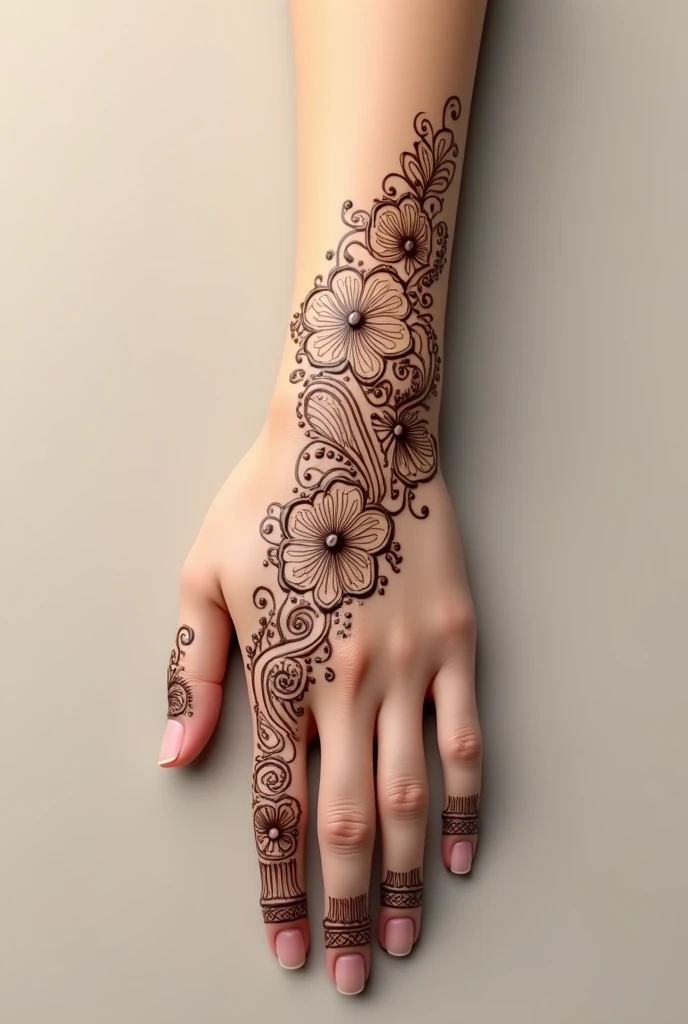 generate Traditional mehndi design on hand