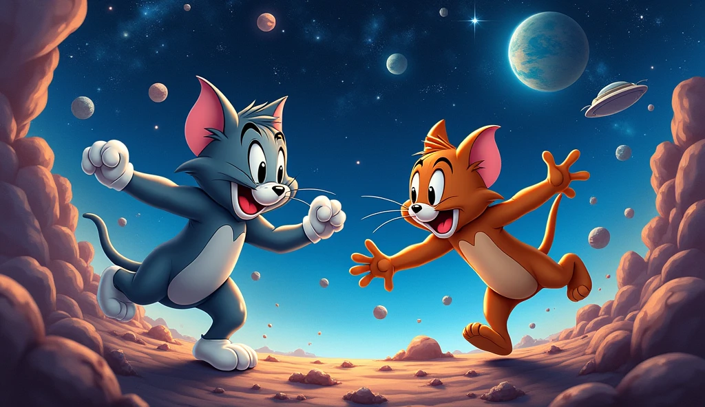 Tom and Jerry in space