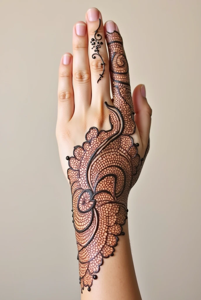 generate more Gol Tikki mehndi design on hand