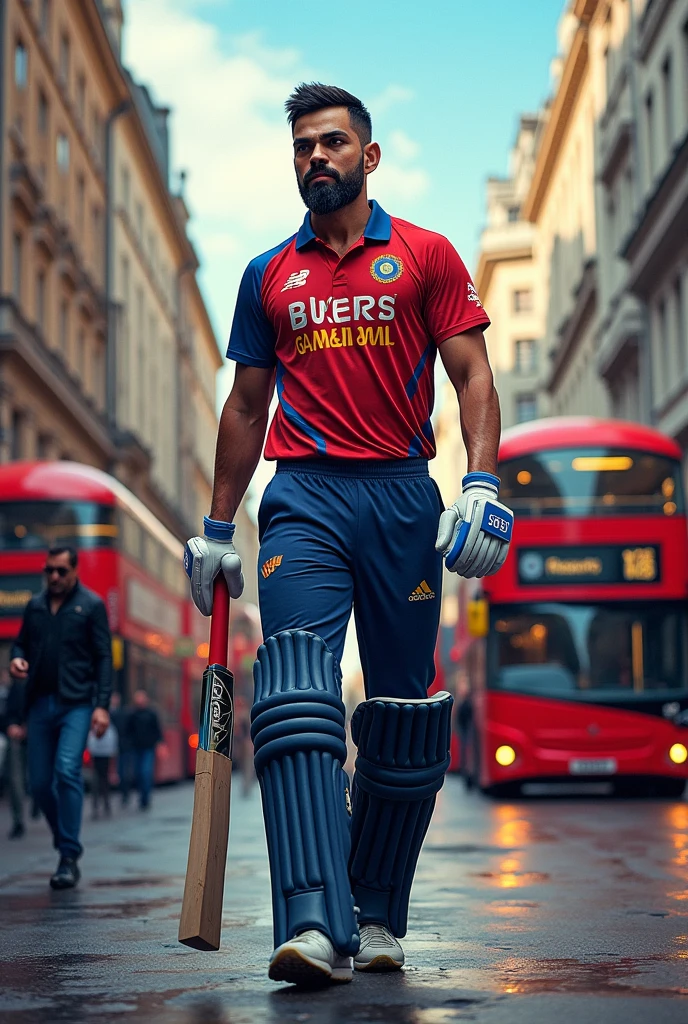 Virat kohli in London on roads with people