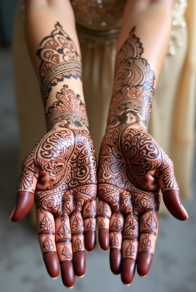 generate more Bridal mehndi design on hand