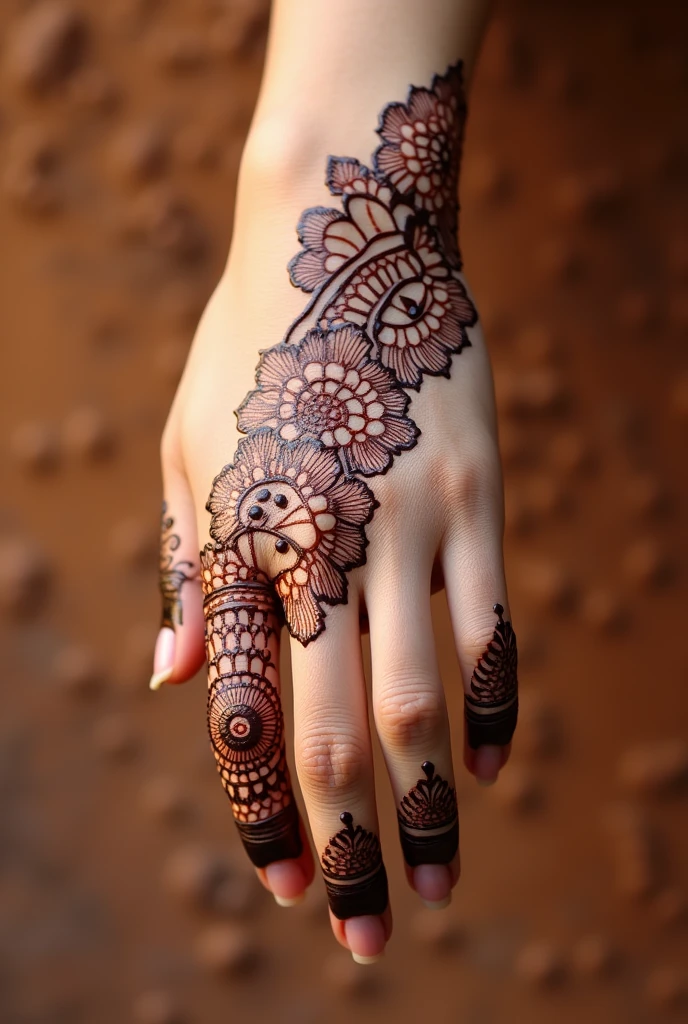 generate Rajasthani mehndi design on hand